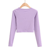 Women T-Shirt V-neck Slim T-shirt Women Short Long Sleeve Top
