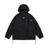 Unisex Jacket Autumn Double Zipper Hooded Jacket