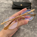 CHH Chrome Hearts Glasses Pure Titanium Ultra Light Polygon Vintage Rough Edge Glasses Frames