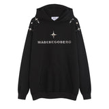 Men Hoodie Hooded Sweater Men's Personalized Letter Metal Decoration