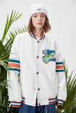 Unisex Jacket Autumn Knitted Patch Baseball Uniform Women's Clothing