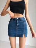 Women Skirt Summer Korean Retro Denim Shorts