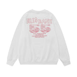 Men Hoodie round Neck Sweater Autumn Loose Wash Distressed Long Sleeve Men
