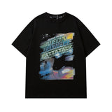 Men T Shirt Printed Short-Sleeved T-shirt for Men and Women Loose Hip Hop Couple