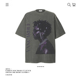 American vintage street T-shirt cotton men loose summer