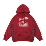 Men Hoodie Hooded Sweater Men's Autumn Loose Sports Printed Long-Sleeved Hoodie