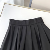 Women Skirt Summer Vintage Artistic Mid-Length Pleated Skirt