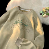 Men Hoodie Suede Sweater Autumn All-Match Steel Seal Loose Casual