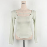 Women Long Sleeve Shirt Women's Curved Bottoming Shirt Tight