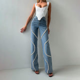Women Jeans Spring and Autumn Women Casual Straight Pants