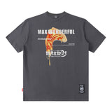 Men T Shirt Retro Men's Short-Sleeved T-shirt Casual Men and Women