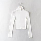 Women T-Shirt Spring and Autumn Women's Slim-Fit Short Long Sleeve T-shirt Bottoming Shirt