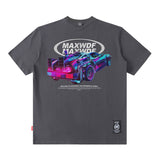 Men T Shirt Vintage Print Short Sleeves T-shirt Men and Women Ins Casual