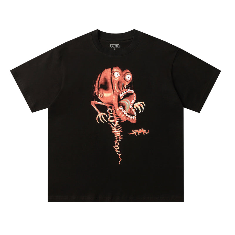 Travis Scott T-Shirt Crew Neck Short Sleeve Loose Lightning T-Shirt