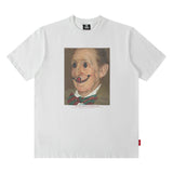 Men T Shirt Printed Short Sleeve round Neck Loose Men's and Women's T-shirt Hip-Hop Street