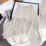 Women Skirt Spring Korean Pleated Skirt High Waist Skirt