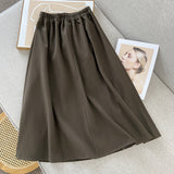 Women Skirt Women Early Autumn Retro A- line Skirt