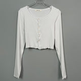 Women Long Sleeve Shirt Short Cardigan Long Sleeve Top for Women Autumn and Winter