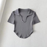 Women T-Shirt Polo Short-Sleeved T-shirt Women's Summer Top