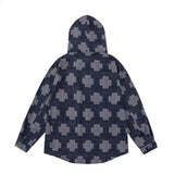 Men Hoodie Hooded Loose Top Coat Men's Three-Dimensional Denim