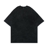 Men T Shirt Short-Sleeved T-shirt Men's and Women's Printed Washed Retro Personality