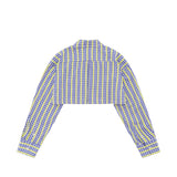 Women Long Sleeve Shirt Women's Short Long Sleeve Shirt Spring and Autumn Leisure Pocket Shirt