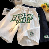 Men Sweatpants Casual Shorts Men's Summer Vintage Embroidered Loose Sports