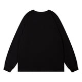 Men Hoodie Butterfly Spider Printed Crew Neck Sweatshirt