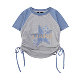 Women T-shirt Short T-shirt Girls Summer round Neck Short Sleeve