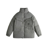 Unisex Sweater Winter Solid Color without Hat down Jacket