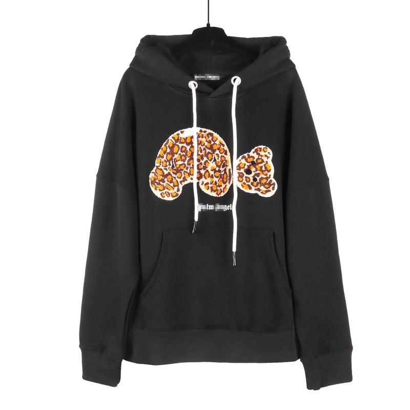 Palm Angle Hoodie Palm Angels Leopard Print Broken Head Bear Embroidered Hoodie Couple