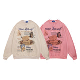 Men Hoodie Printed Sweater Men's Casual Long Sleeve round Neck Loose Top
