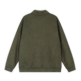 Men Hoodie Five-Pointed Star Printing Lapel Pullover Sweater Men