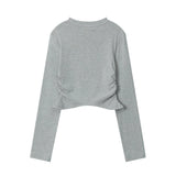 Women Long Sleeve T-Shirt Letter Printed Long Sleeve T-shirt Women's Spring and Autumn Crew Neck Casual