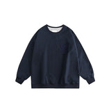 Unisex Hoodie Retro Crew Neck Pullover Sweater Coat Men and Women