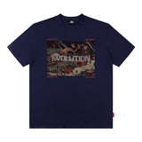Men's T Shirt Printed Short-Sleeved T-shirt Men's and Women's Retro Distressed