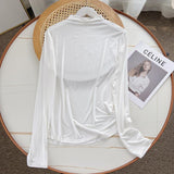 Women's T-Shirt Long-Sleeved T-shirt Women's Autumn All-Matching Casual Bottoming Shirt