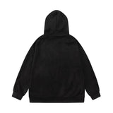 Men Hoodie Five-Pointed Star Spray Painting Printed Hoodie Loose Zip Coat