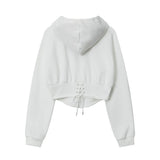 Women Hoodie Embroidered Hooded Sweater Women's Autumn Short Hoodie