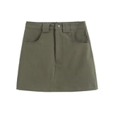 Women's Skirt Spring and Autumn Women's Solid Color Workwear Skirt Skirt