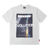 Men T Shirt Astronaut Printed Short-Sleeved T-shirt Men's Summer Top Loose