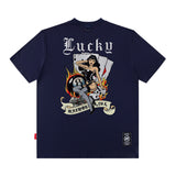 Men T Shirt Retro Street Trendy Loose Leisure All-Matching Couple Short Sleeve T-shirt