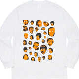 Men T-shirts 19FW FACES TEE printed crew neck cotton long-sleeved T-shirt bottoming shirt