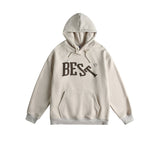 Unisex Hoodie Winter Retro University Style Loose Sweater Men and Women