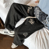 Men Sweatpants Casual Pants Men's Autumn Wide Leg Pants Loose