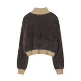 Women Sweater Knitted Cardigan Women's Casual Multicolor Zipper Sweater Coat