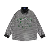 Men Long Sleeved T Shirt Contrast Color Stitching Long-Sleeved Shirt Men's Lapel Shirt Coat Spring and Autumn