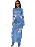Women Co-Ord Set Women's Autumn Printing Fashion Slim Printing