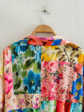 Women's T-Shirt Spring Printed Silk Satin Textured Shirt