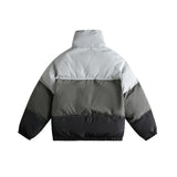 Unisex Sweater Winter Blue Black Color-Raising Bread Coat
